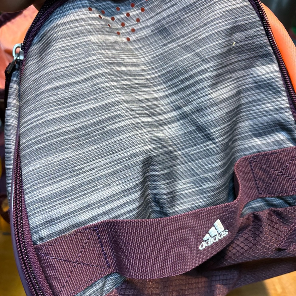 Adidas Squad III duffel bag  purple grey travel - Picture 4 of 15